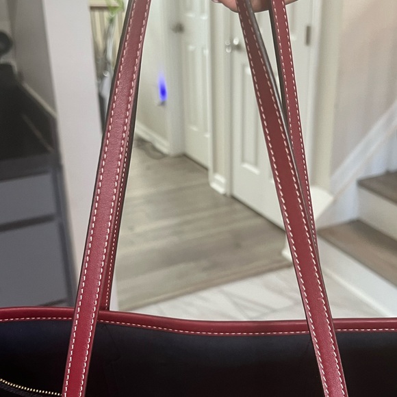 AUTHENTIC! Tory Burch Perry T Monogram Jacquard Embroidered Triple Tote - Picture 7 of 8